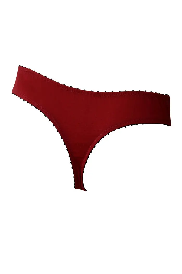 String Claudine rouge en coton biologique