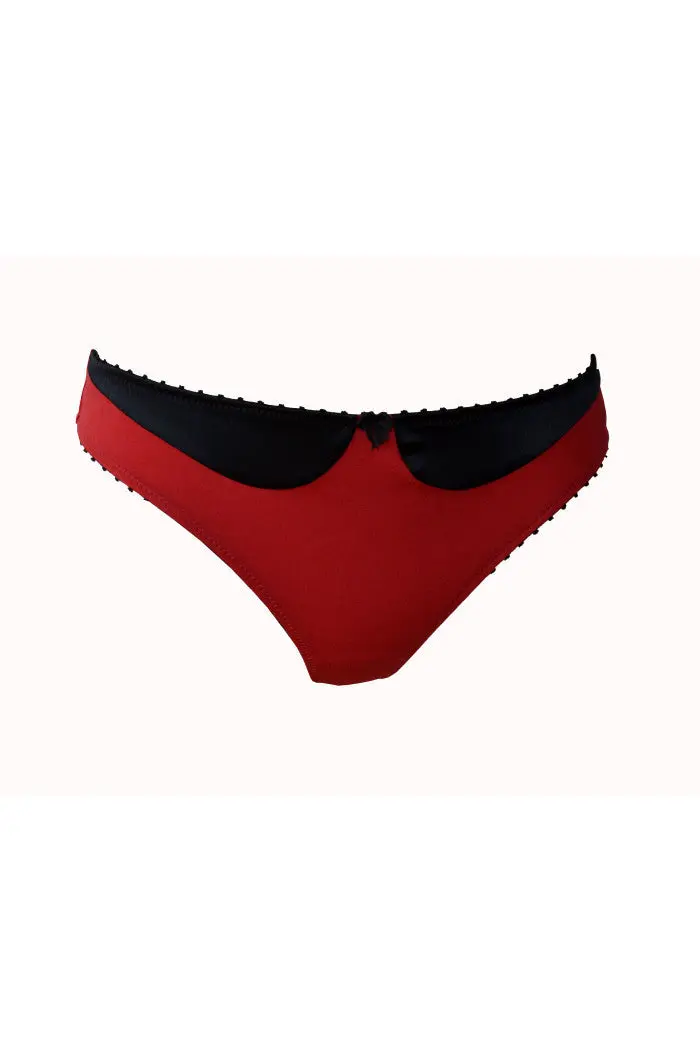 String Claudine rouge en coton biologique