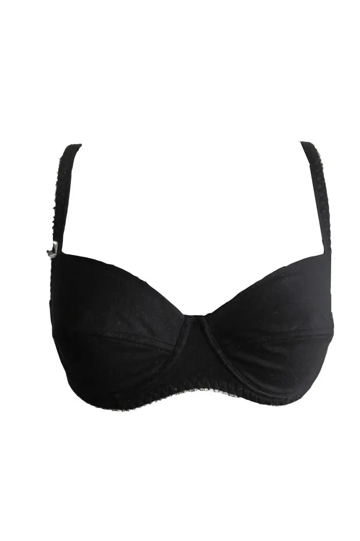 Soutien-gorge avec armatures élégance coton bio Noir