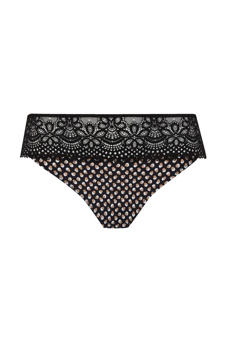 Slip brésilien dentelle et microfibre L'irrésistible - Bulles