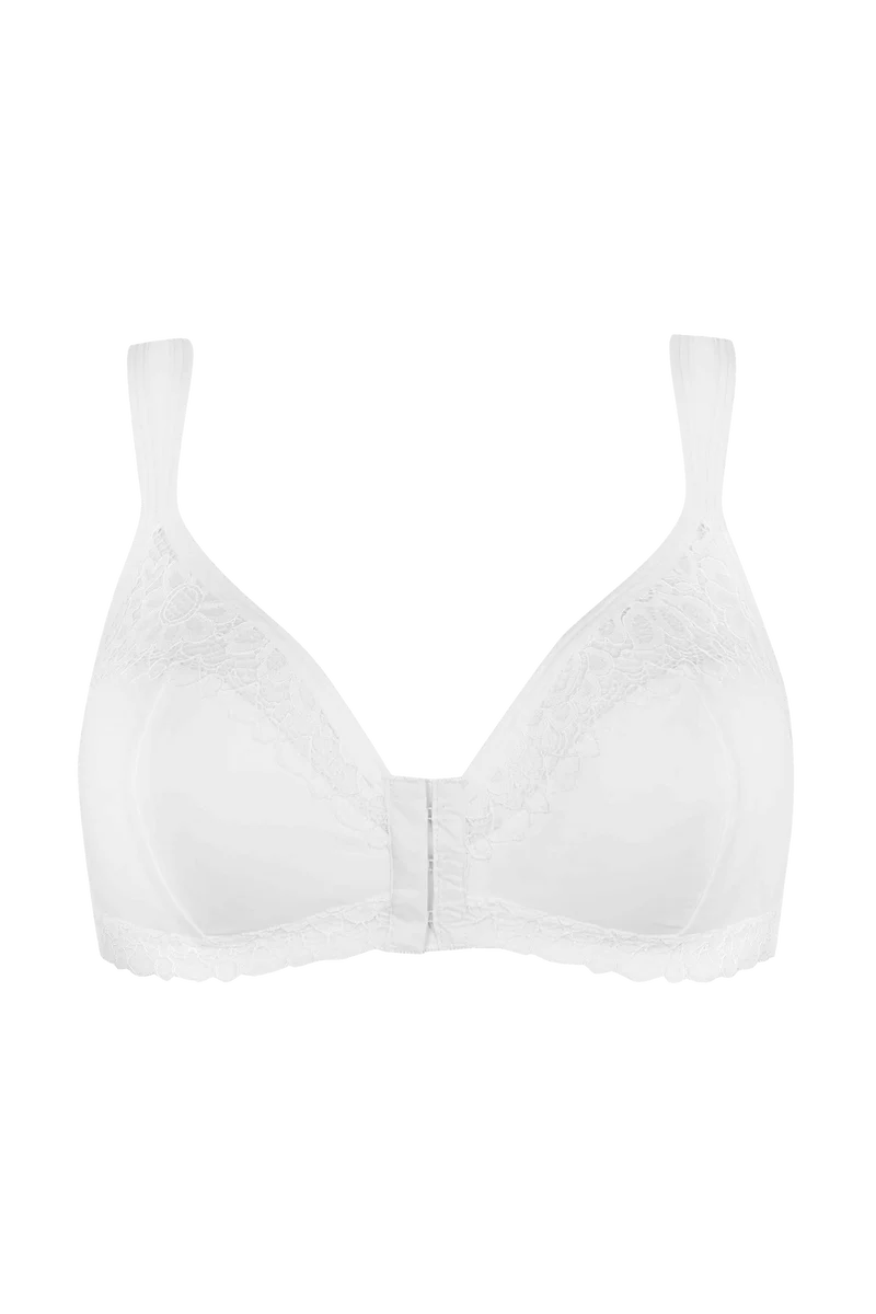 Soutien-gorge sans armatures agrafage avant Well Allure L'Elégante - Blanc