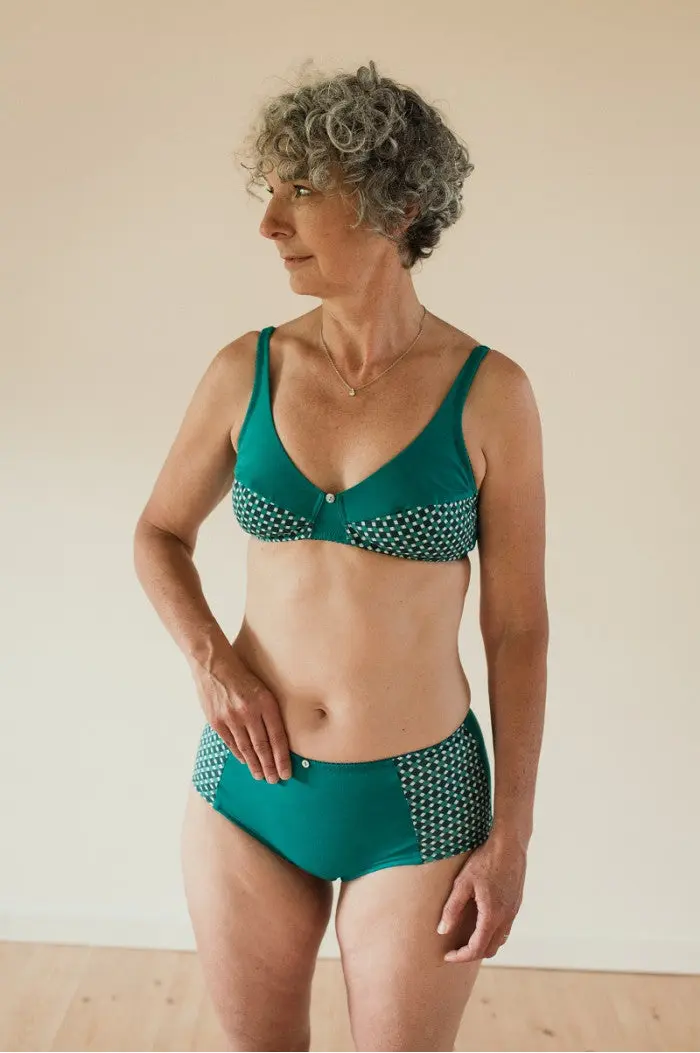 Boxer coton biologique vert