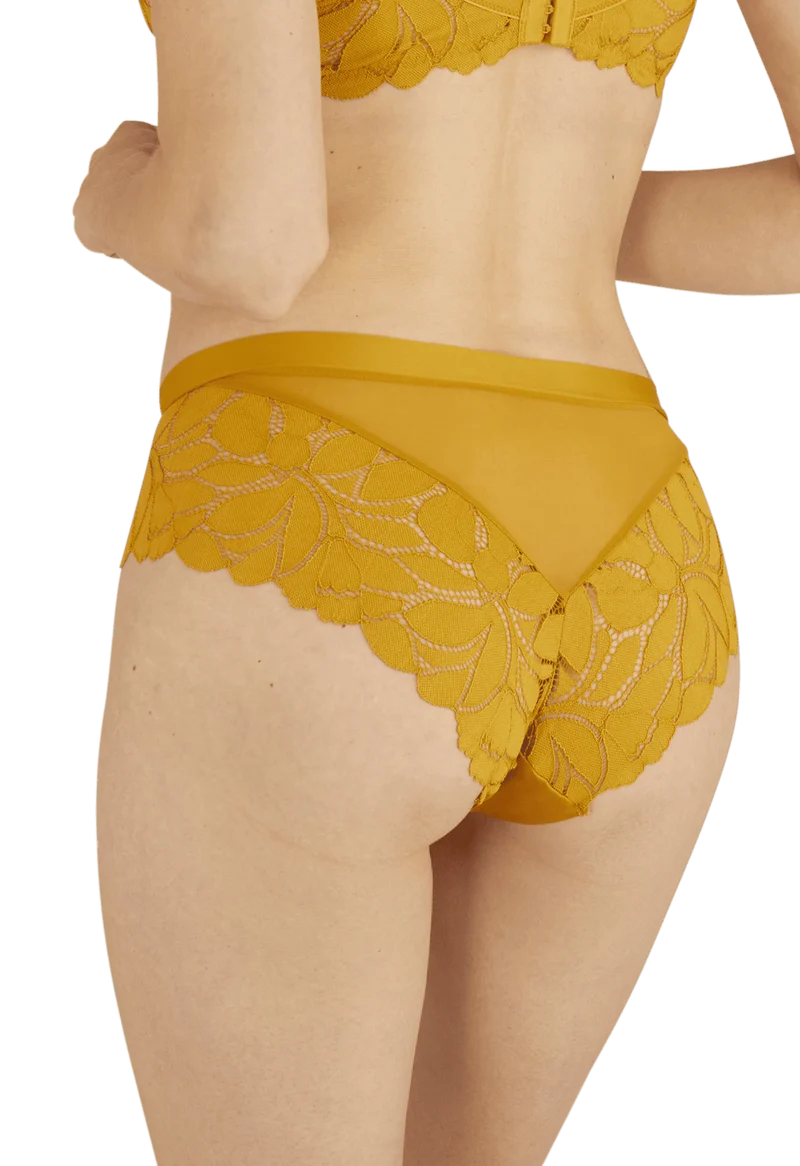 Slip brésilien Dentelle Prodigieuse - Ocre
