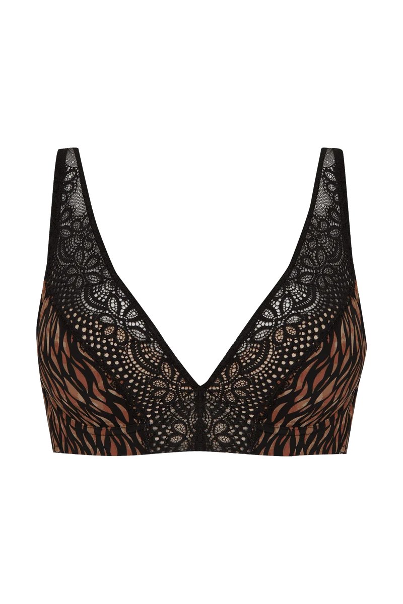Soutien-gorge coques en dentelle et microfibre L'irrésistible - Fauve