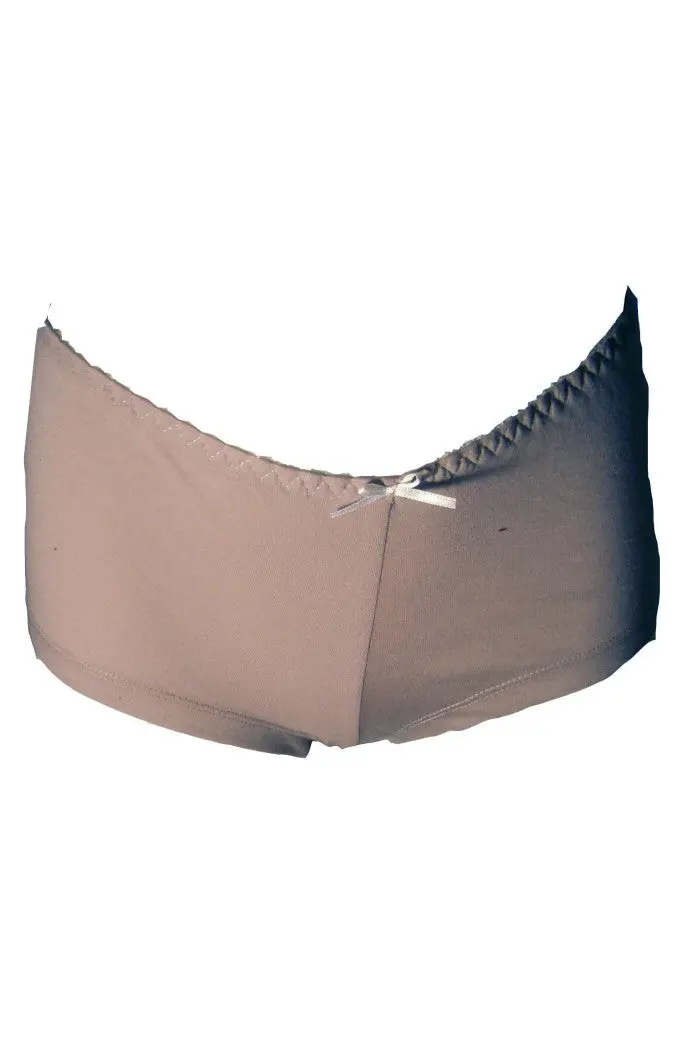 Boxer femme coton bio taupe élégant et confortable
