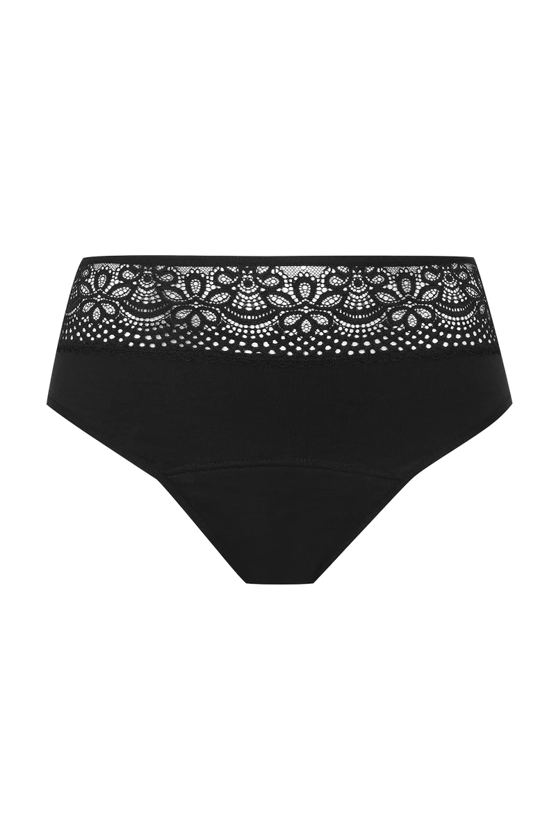Flux Abondant - Culotte Menstruelle en coton Intimement WELL - Noir