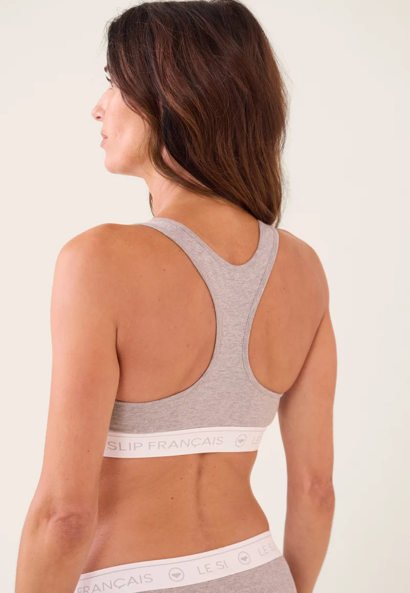 Brassière femme grise en coton - Tapageuse Gris Chine