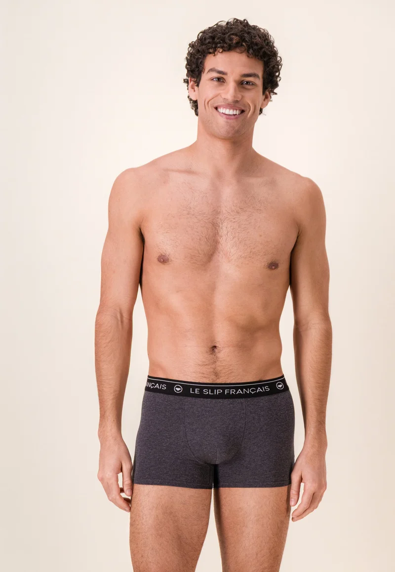 Lot de 5 boxers en coton - Boxers Raquette Jaune Anis Vert Forêt Vert Sauge Anthracite Noir