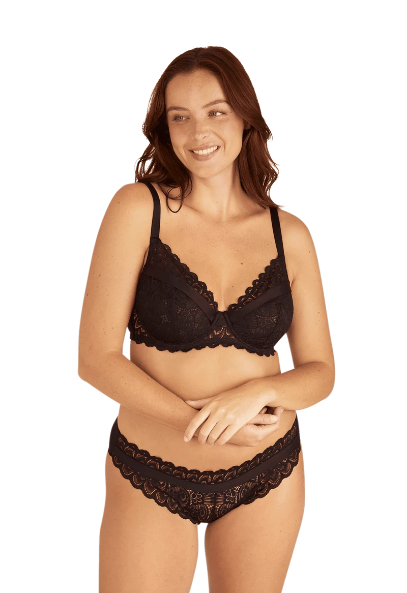 Soutien-gorge à armatures Dentelle Audacieuse - Noir