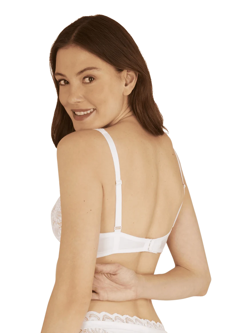 Soutien-gorge sans armatures Dentelle Audacieuse - Blanc