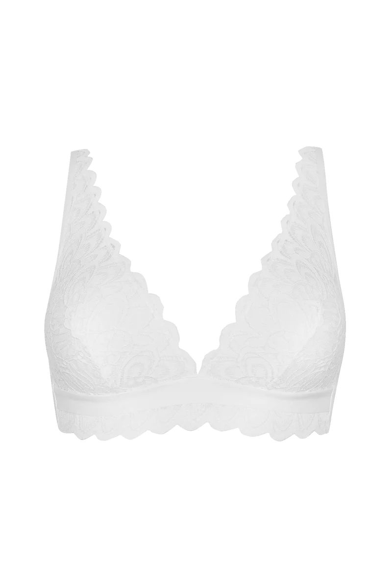 Soutien-gorge sans armatures Dentelle Audacieuse - Blanc