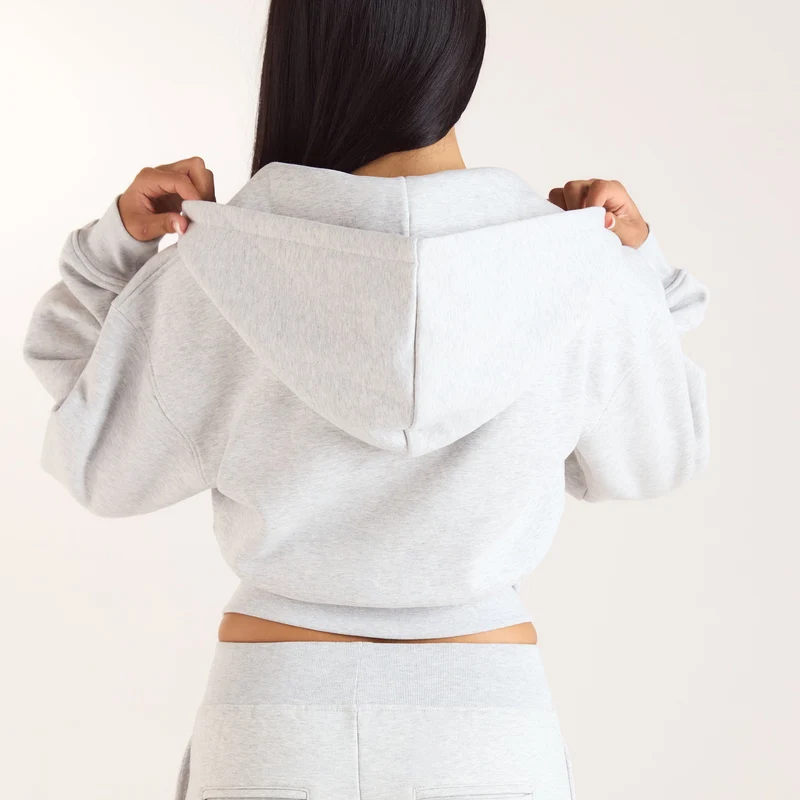 Sweat à Capuche Ajusté - Gris