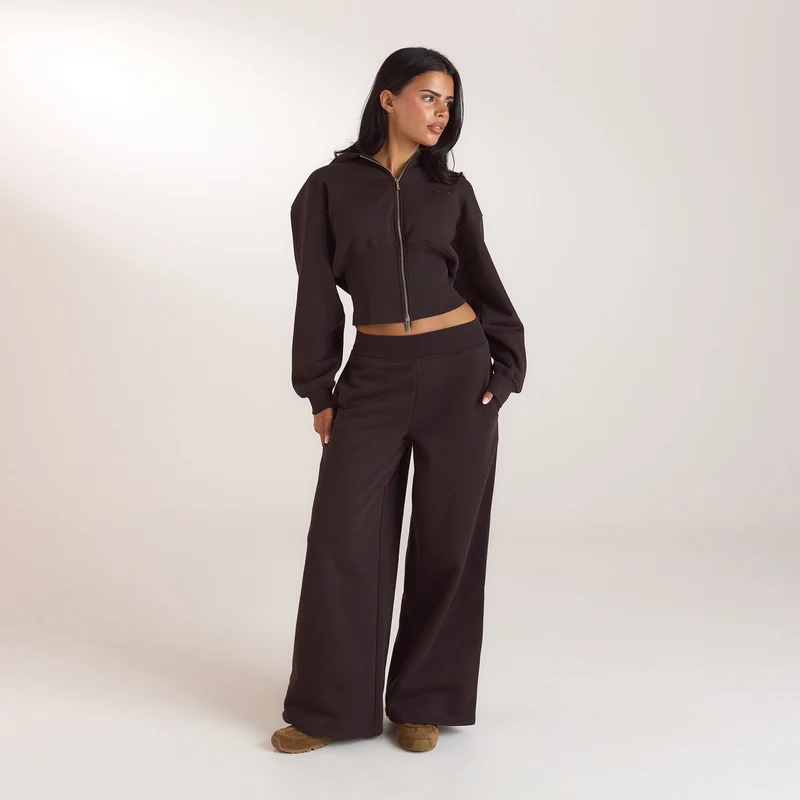 Pantalon de Jogging Droit - Chocolat Noir