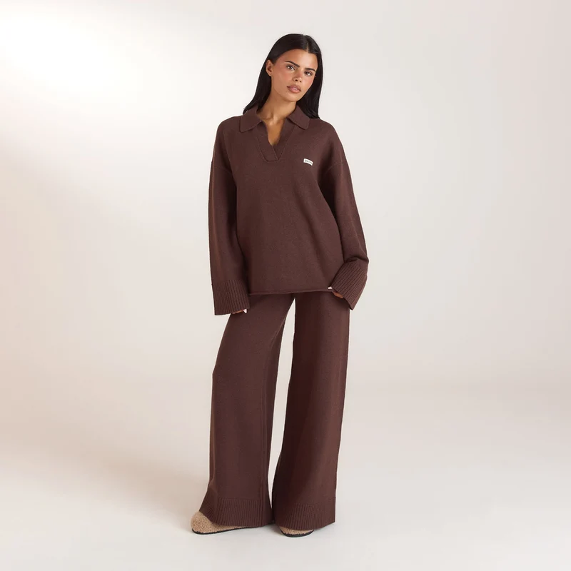 Pull en Maille à Demi-patte - Chocolat