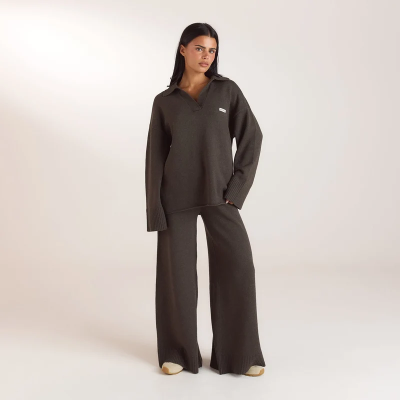 Pull en Maille à Demi-patte - Vert Mousse