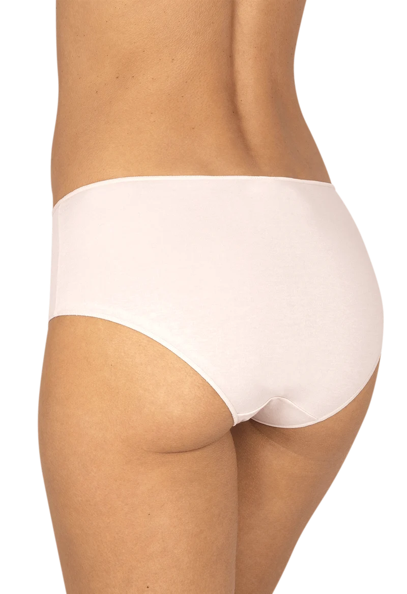 Lot de 3 Shortys en coton bio Intimement Bio - Blanc / bleu / poudre