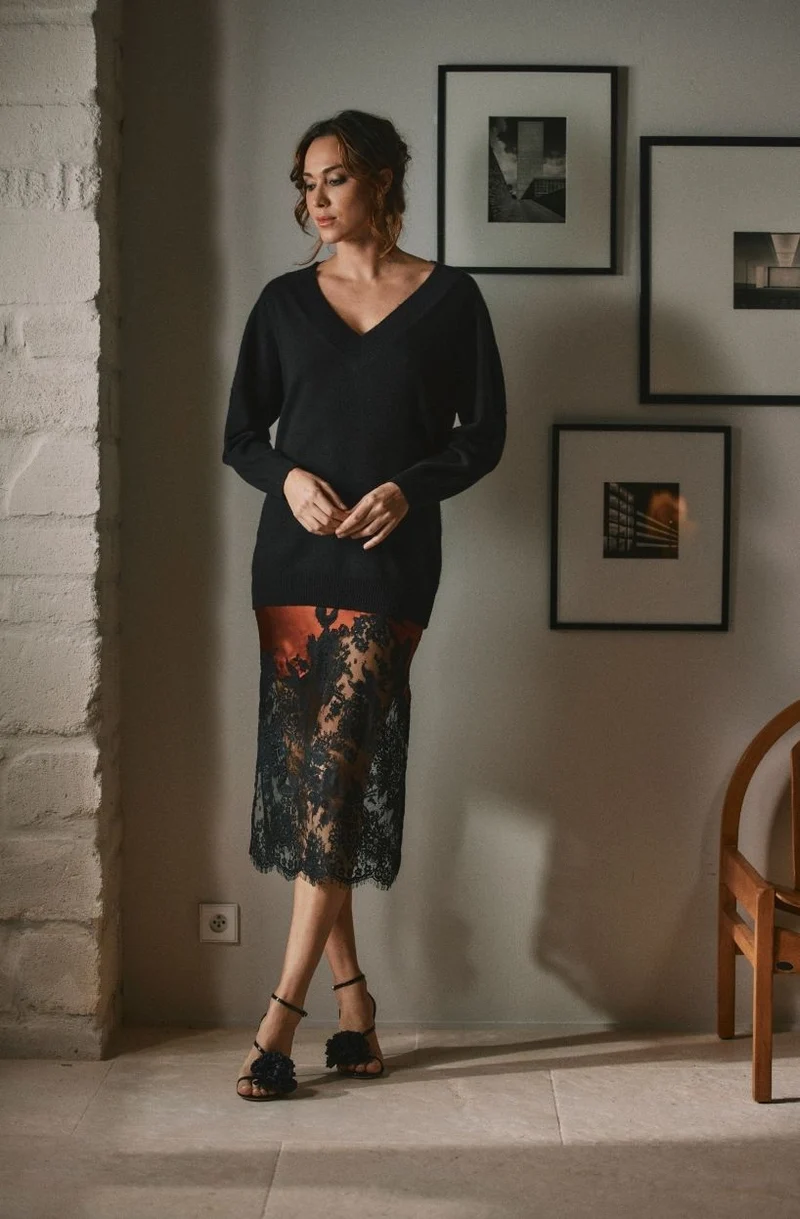 LOOK 09 - CACHEMIRE & DENTELLE