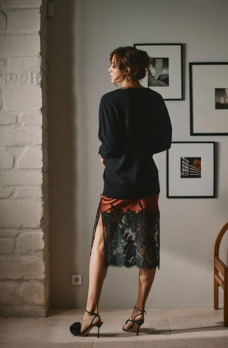 LOOK 09 - CACHEMIRE & DENTELLE