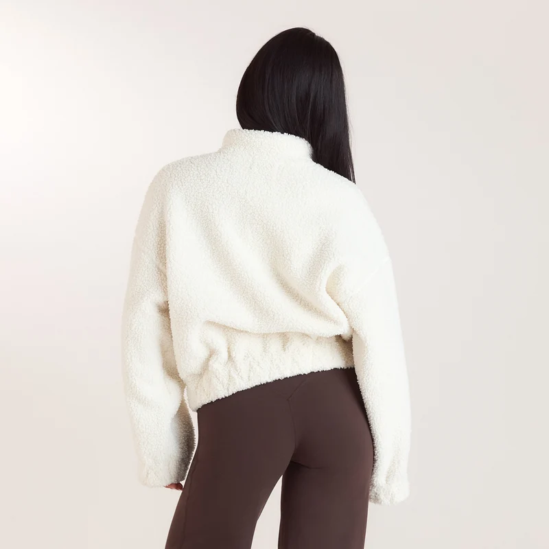 Veste en Polaire Borg - Crème