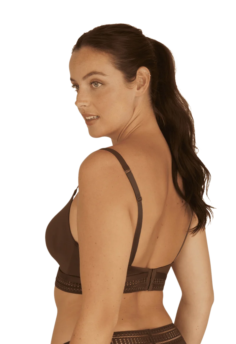 Soutien-gorge sans armatures coques souples Arty Graphik - Chocolat