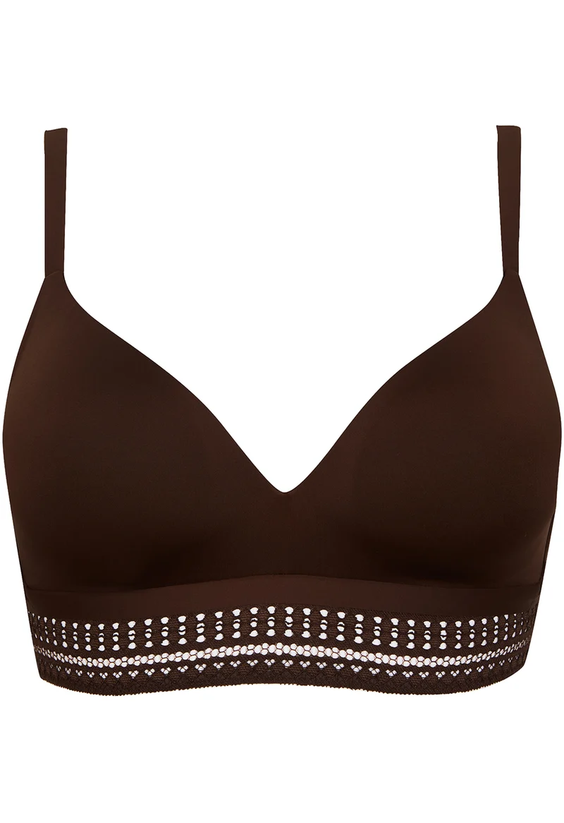 Soutien-gorge sans armatures coques souples Arty Graphik - Chocolat