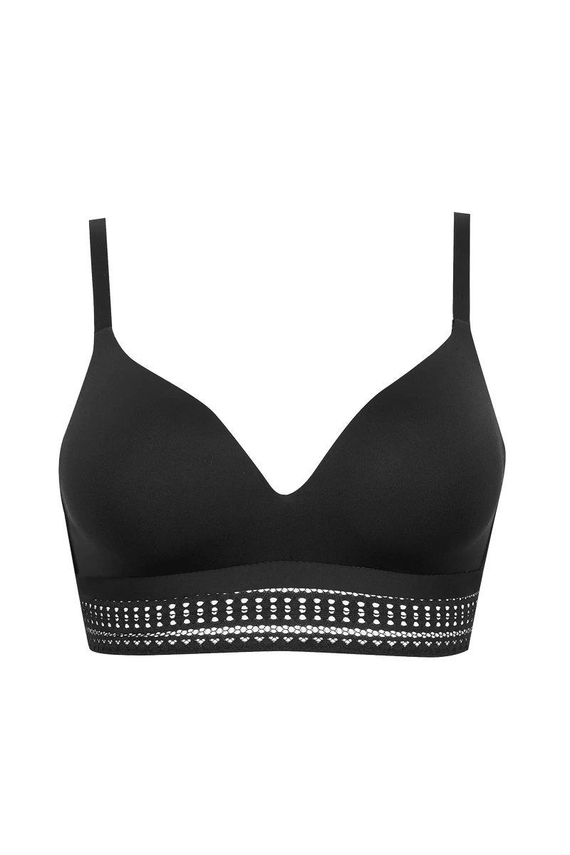 Soutien-gorge sans armatures coques souples Arty Graphik - Noir