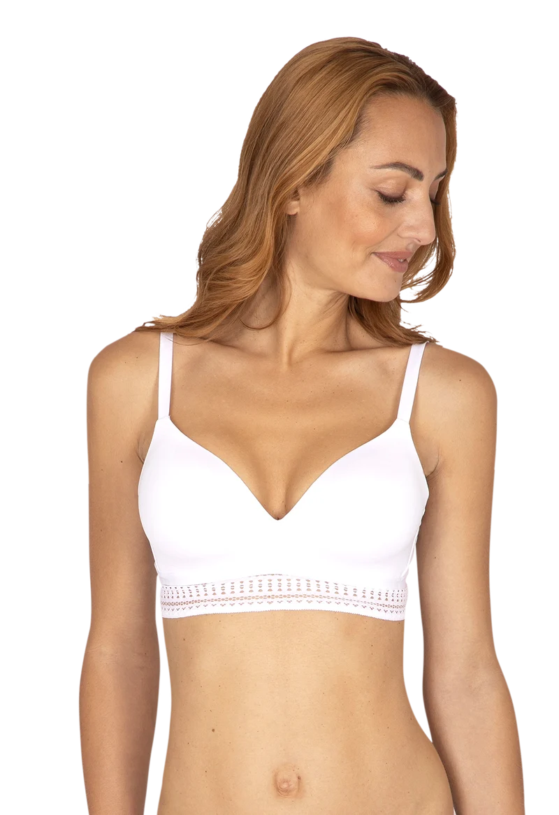 Soutien-gorge sans armatures coques souples Arty Graphik - Blanc