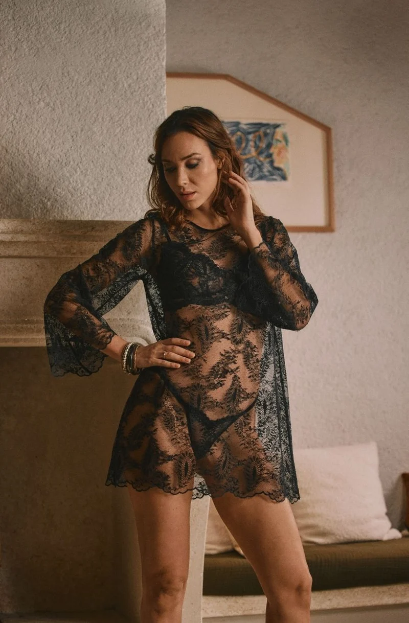 Robe trapèze en dentelle Daniella