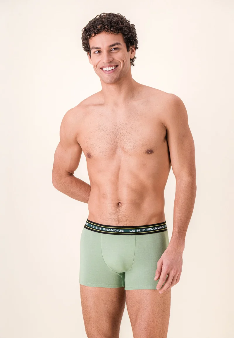 Boxer vert en coton - Redoutable Vert Sauge