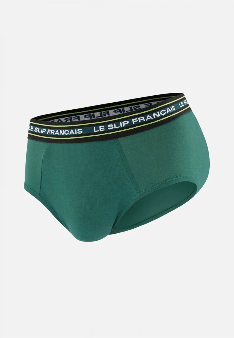 Slip vert en coton - Intrépide Vert Forêt