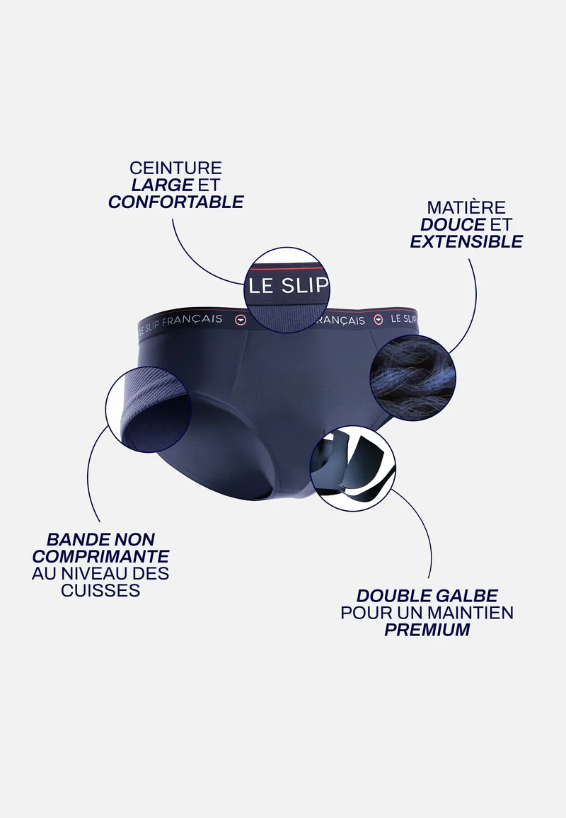 Slip en coton - Intrépide Marine Beau Paquet