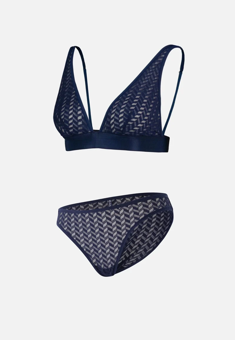 Ensemble de lingerie en dentelle - Marine