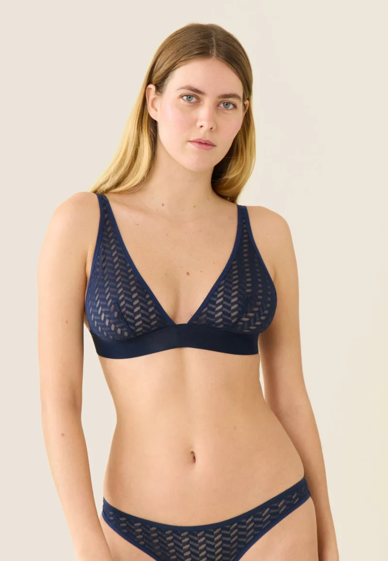 Ensemble de lingerie en dentelle - Marine