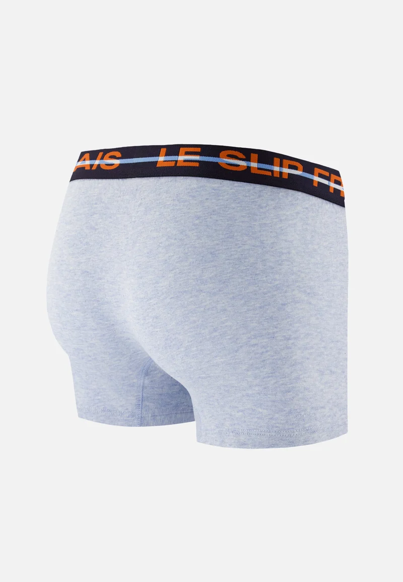 Boxer bleu en coton - Redoutable Bleu Ciel Chiné