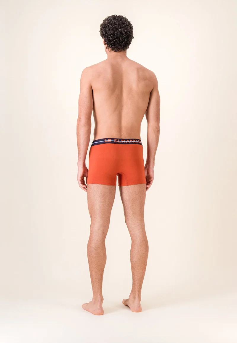 Boxer rouge en coton - Redoutable Rouge Brique