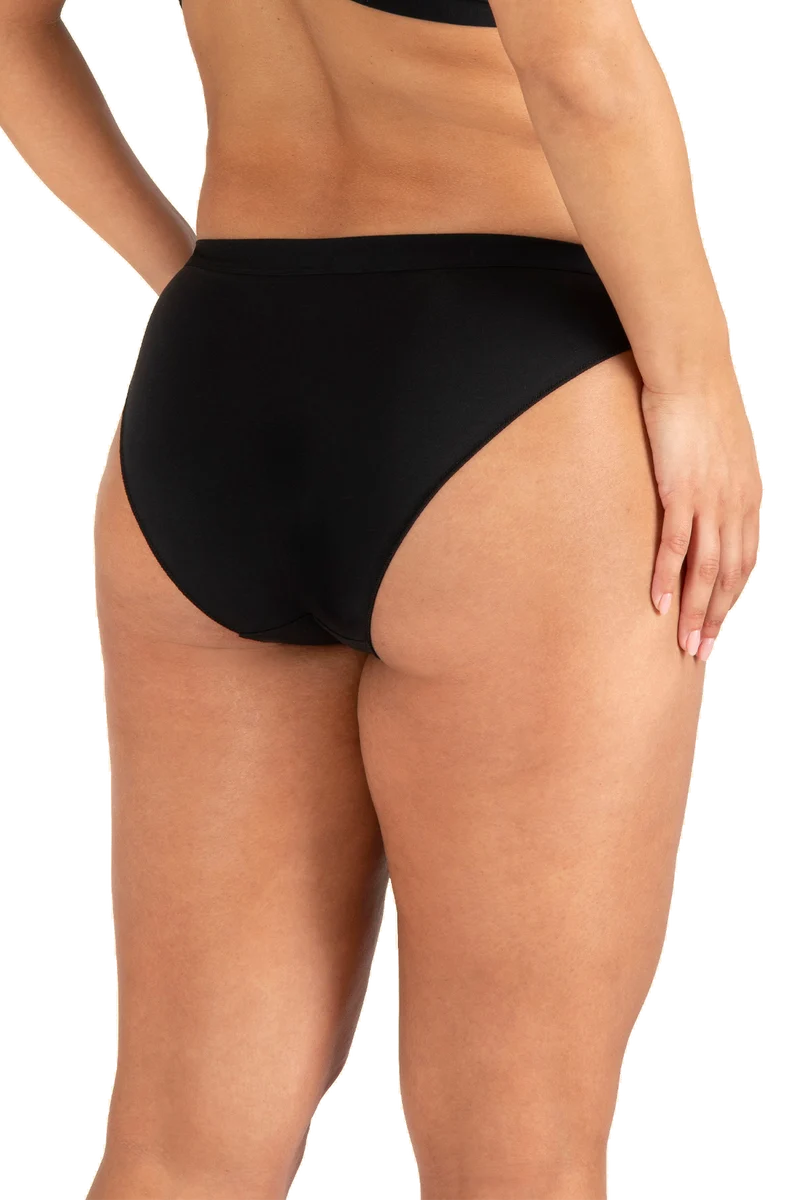 Slip Tulle Design Coton - Noir