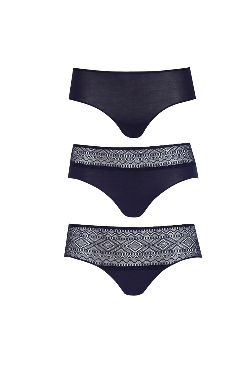 Lot de 3 Slips - Trio Modal - Bleu nuit