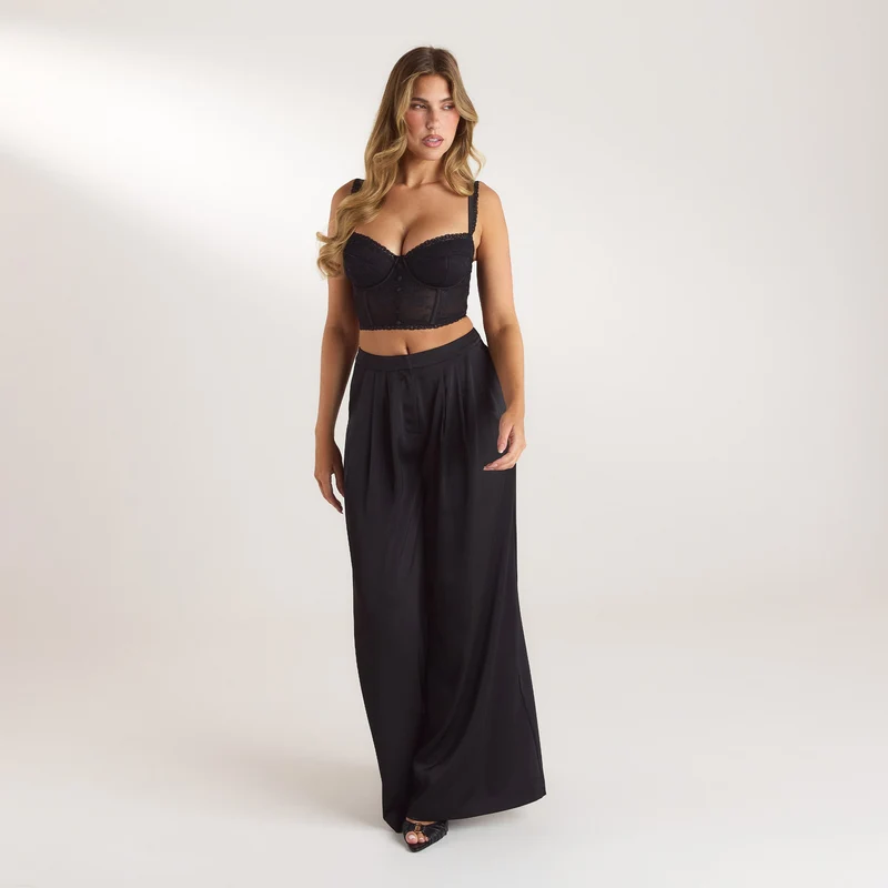 Pantalon en Satin - Noir