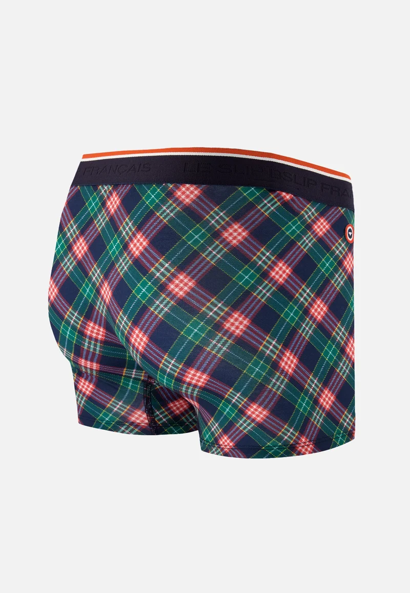 Boxer vert sapin imprimé carreaux tartan - Marius Carreaux Vert Sapin