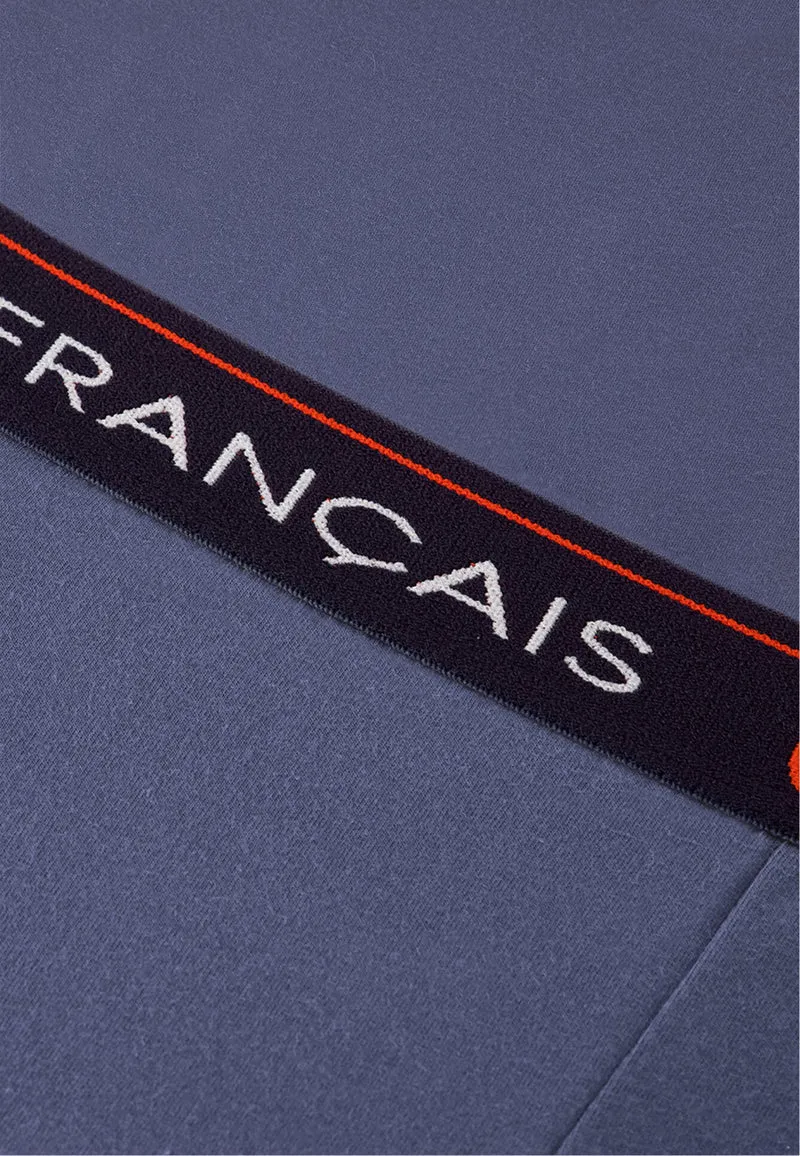Boxer long bleu en coton - Redoutable Long Bleu Jean