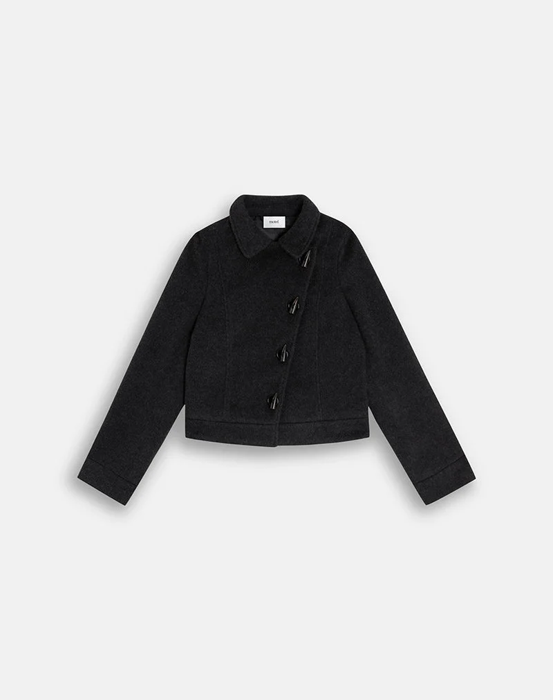 Veste Niloufar en laine gris foncé