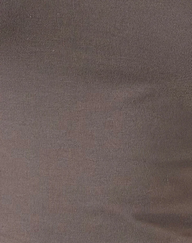 Haut de sport à dos nageur « Plunge » de Nemue, couleur Coffee Quartz