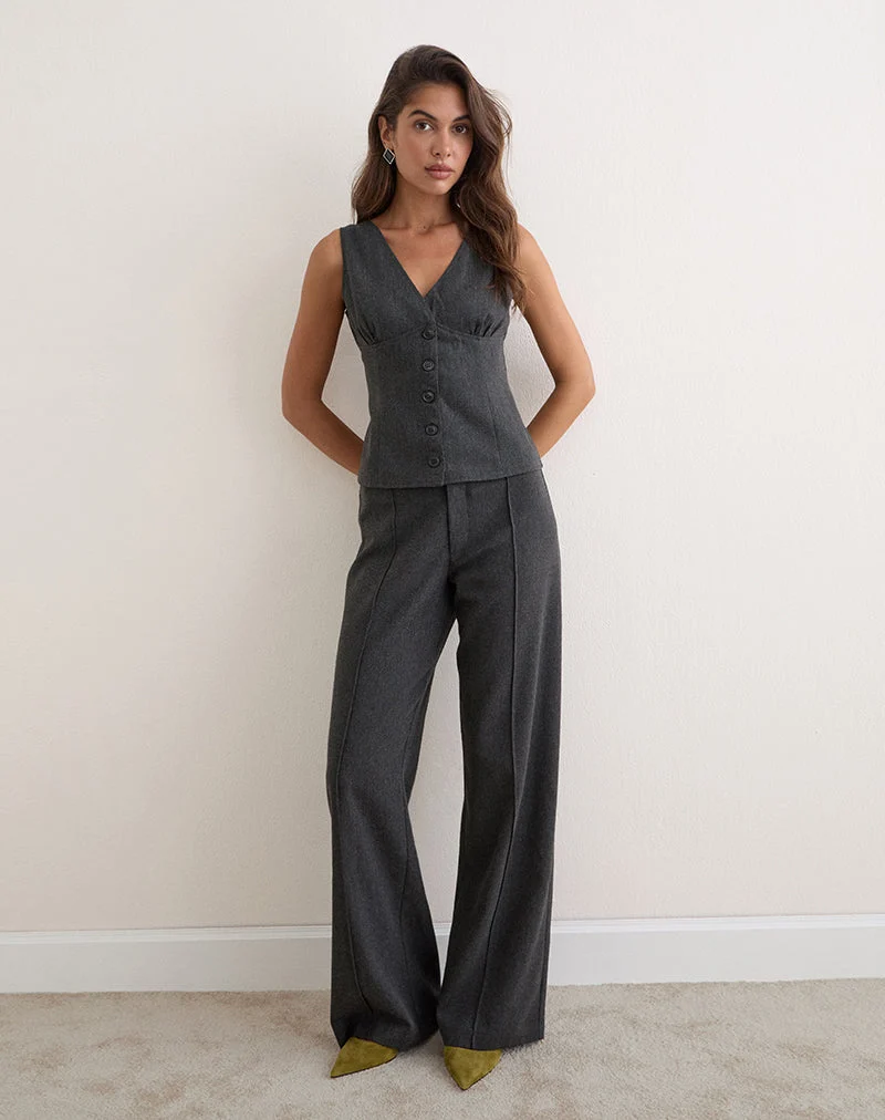 Débardeur Handaru en twill Heritage gris
