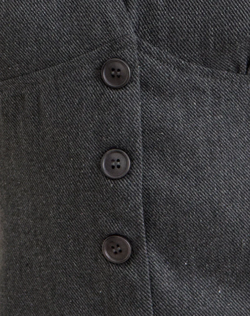 Débardeur Handaru en twill Heritage gris