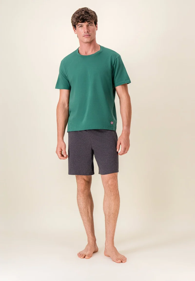 T-shirt à manches courtes vert en coton - Formidable Vert Forêt