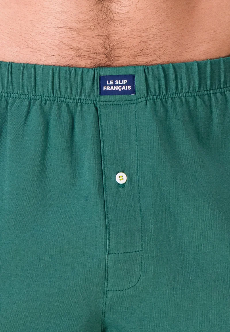 Caleçon vert en jersey de coton - Fredo Vert Forêt