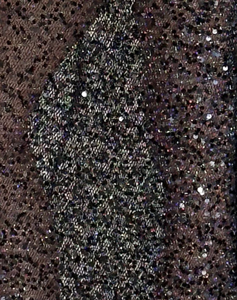 Jupe longue Vanessa en maille pailletée noire