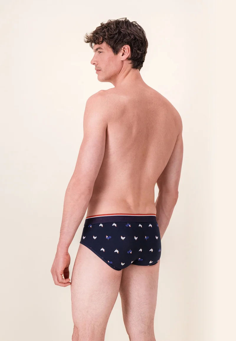 Lot de 2 slips en coton - Slips Coq Marine Indigo