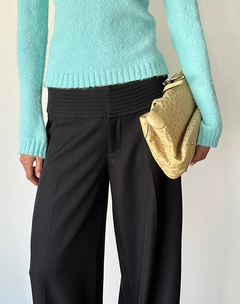 Pantalon Sadasi, coupe sur mesure, noir