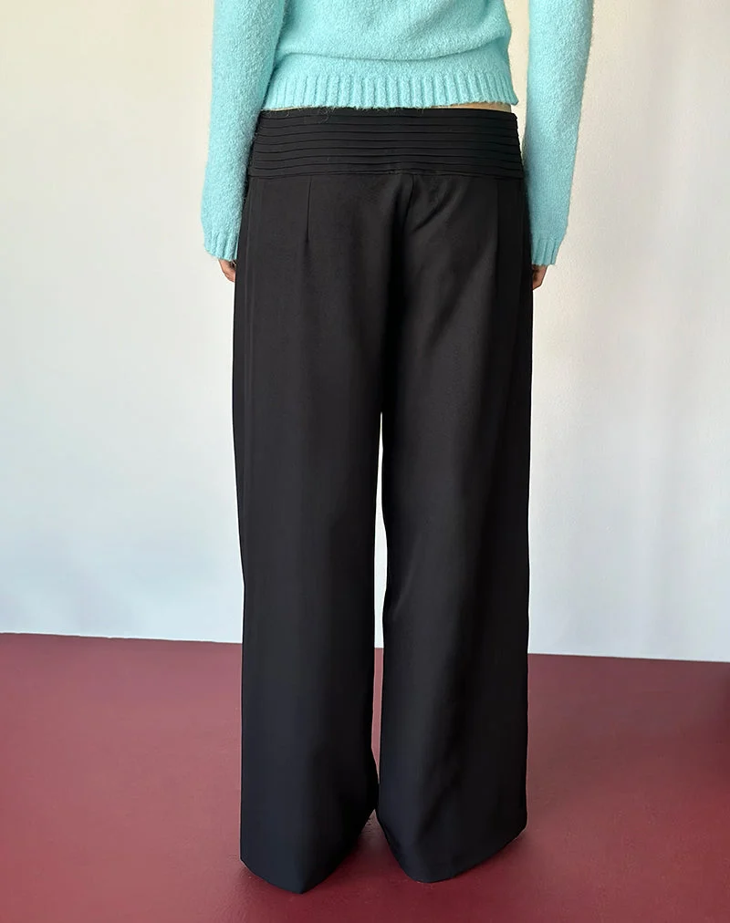 Pantalon Sadasi, coupe sur mesure, noir